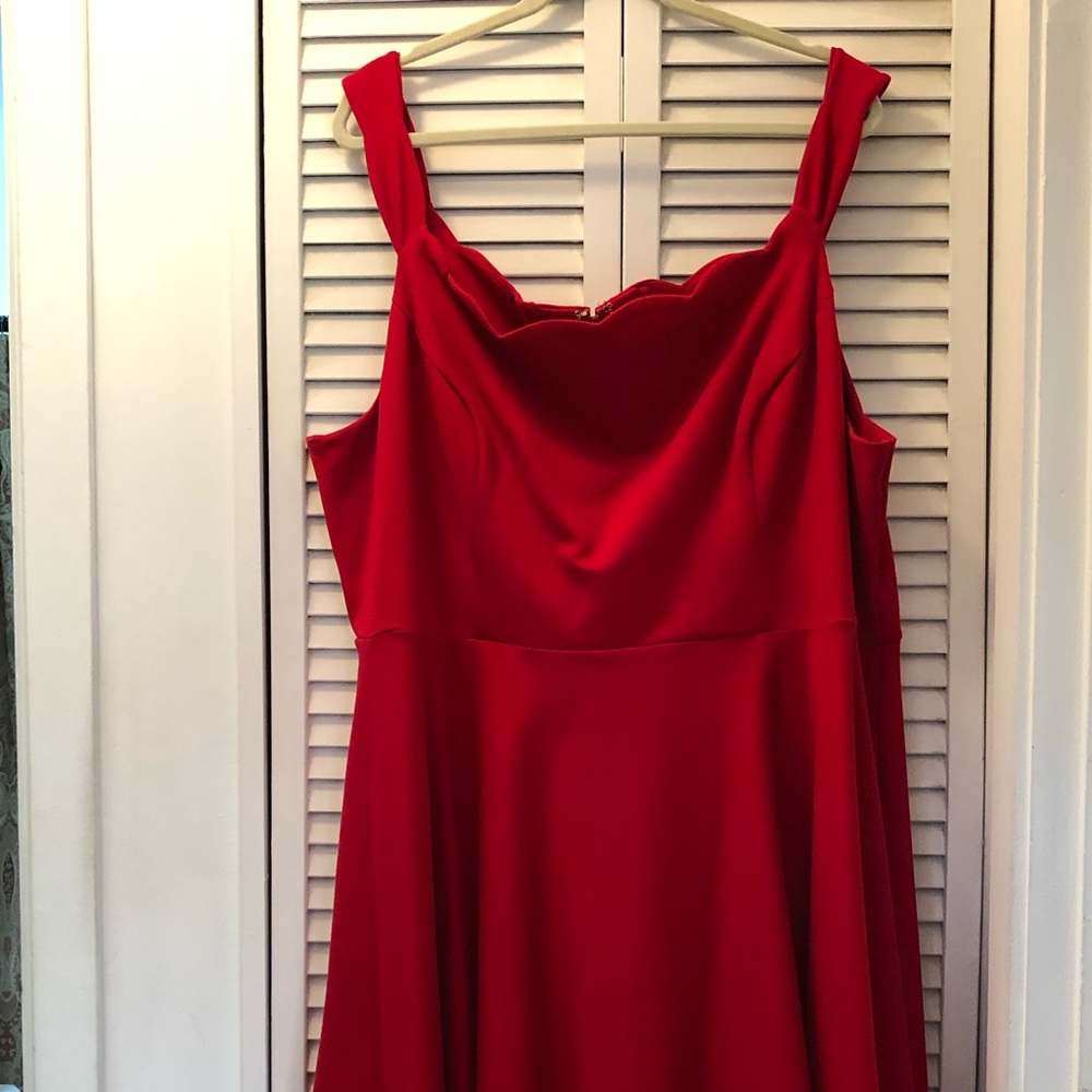 Mod Cloth Classy Fit/Flare Red Dress